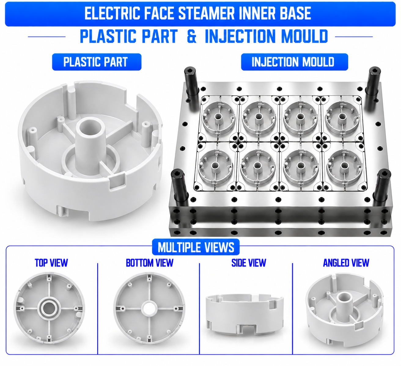 Electric Face Steamer Plastic Inner Base Mould and Moulding Service